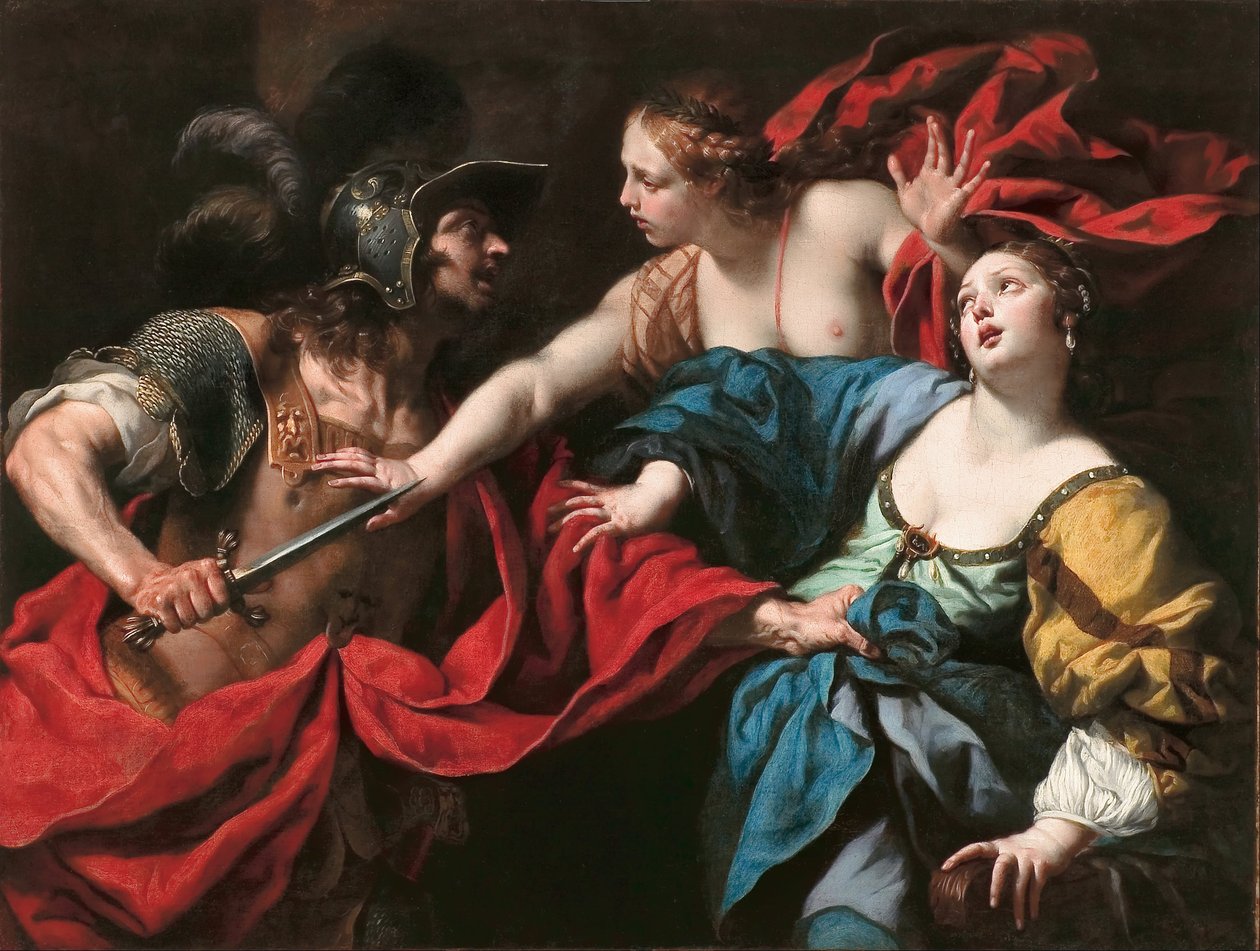 Venus forhindrede hendes søn Aeneas i at dræbe Helen af Troja af Luca Ferrari