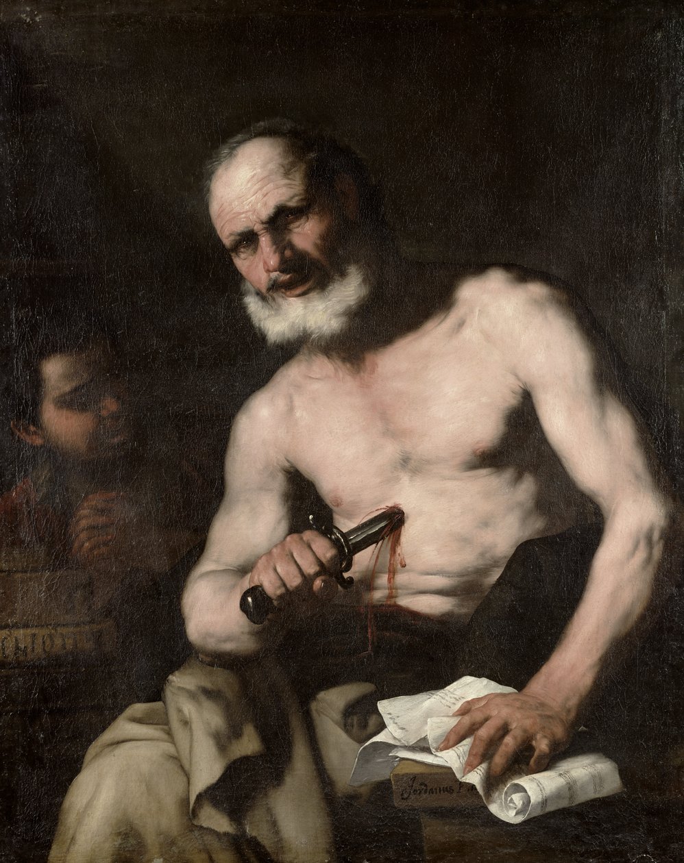 Cato af Utica (95-46 f.Kr.) af Luca Giordano