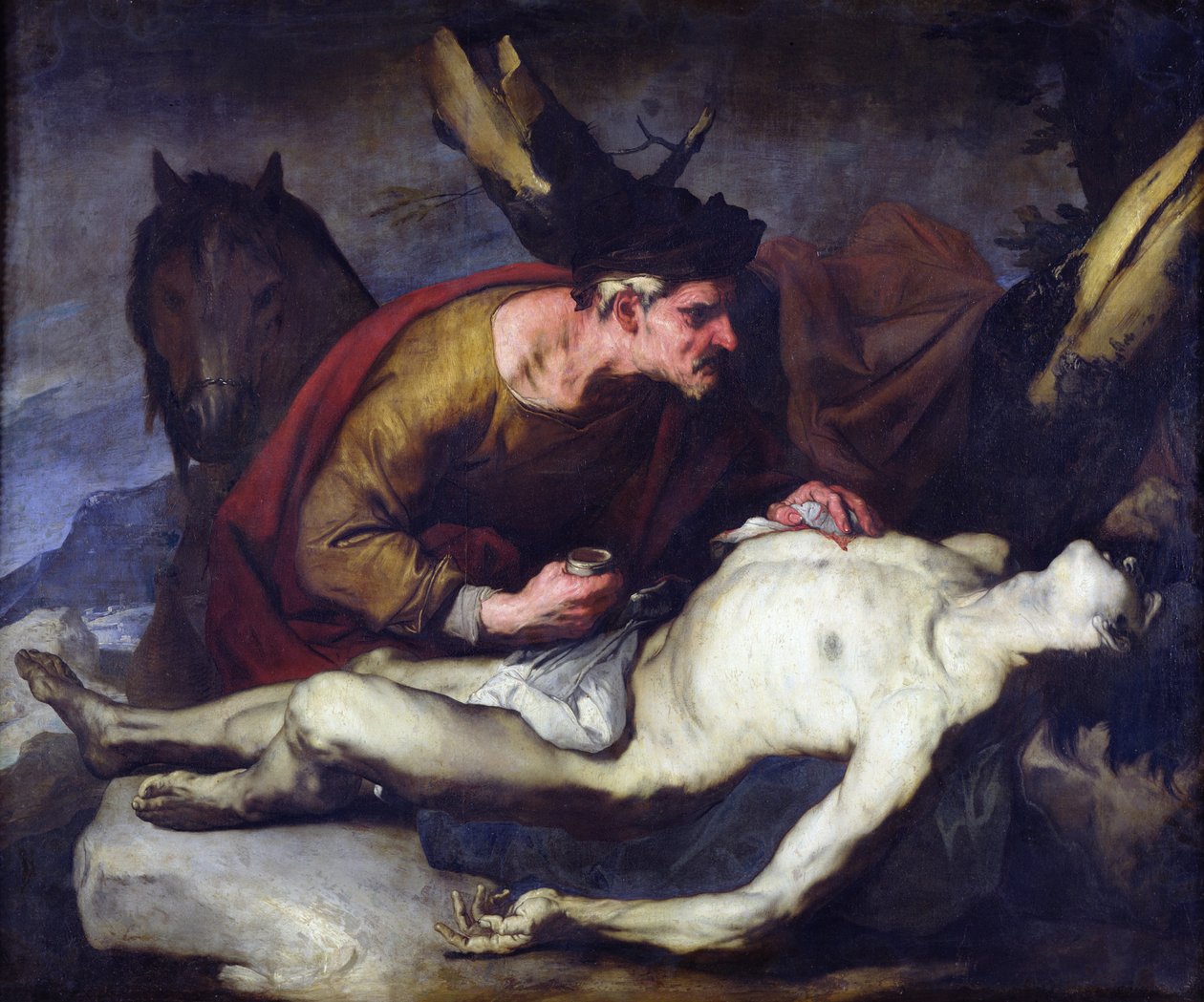 Den barmhjertige samaritaner af Luca Giordano