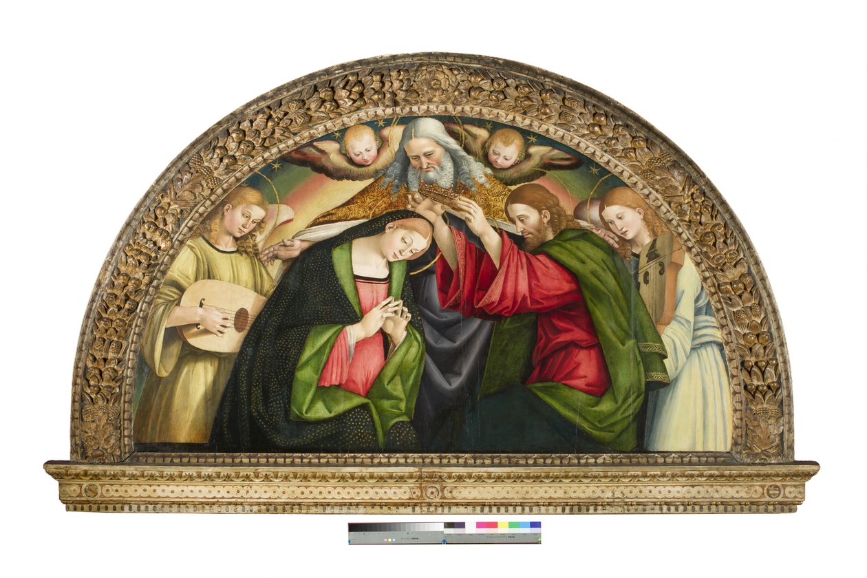 Jomfruens kroning, 1508 (olie og tempera på panel) af Luca Signorelli