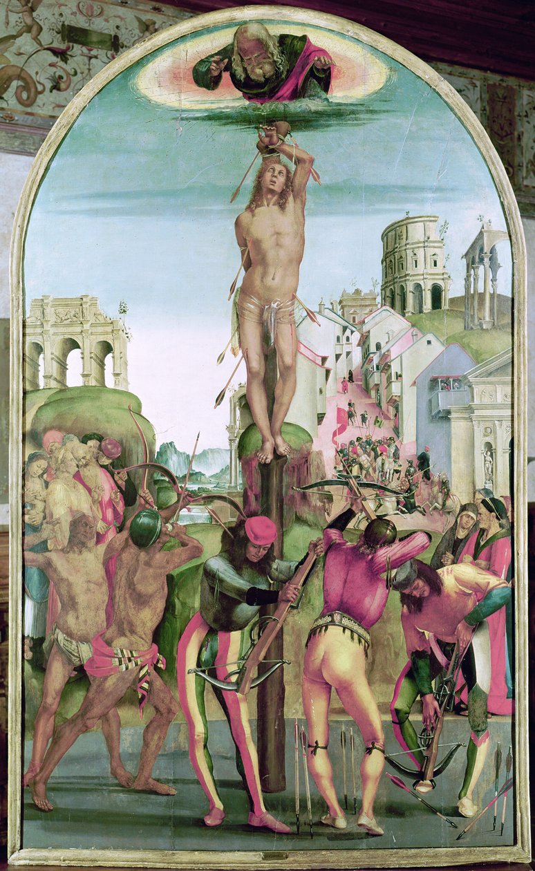Den hellige Sebastians martyrium af Luca Signorelli