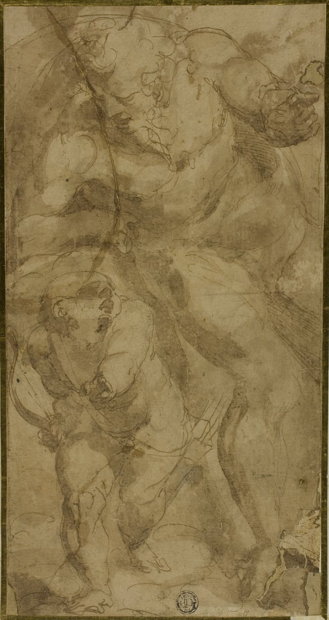 Mars og Amor af Luca Cambiaso