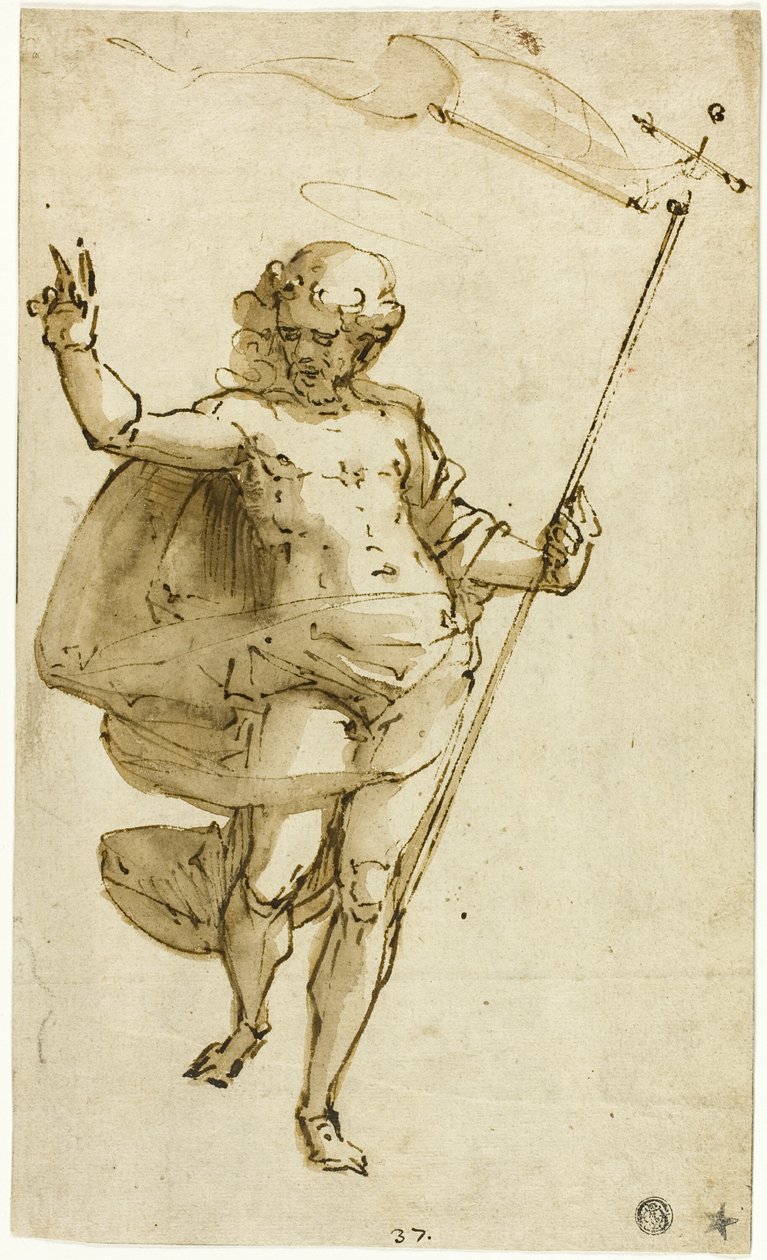 Opstandne Kristus af Luca Cambiaso