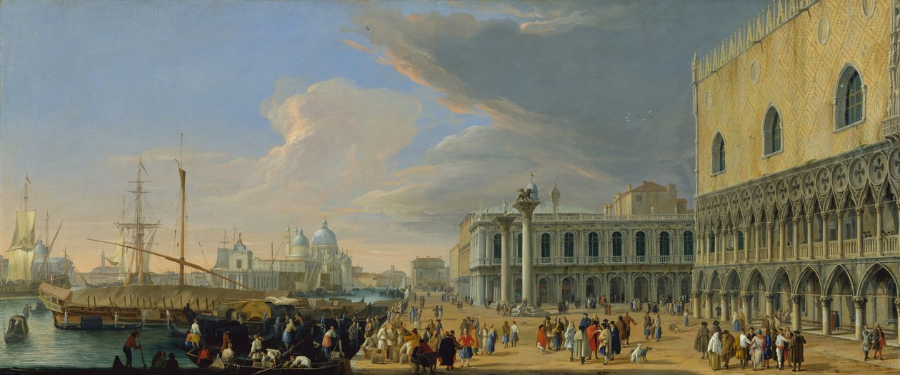 Moloen, Venedig, ser mod vest, ca. 1709. af Luca Carlevarijs