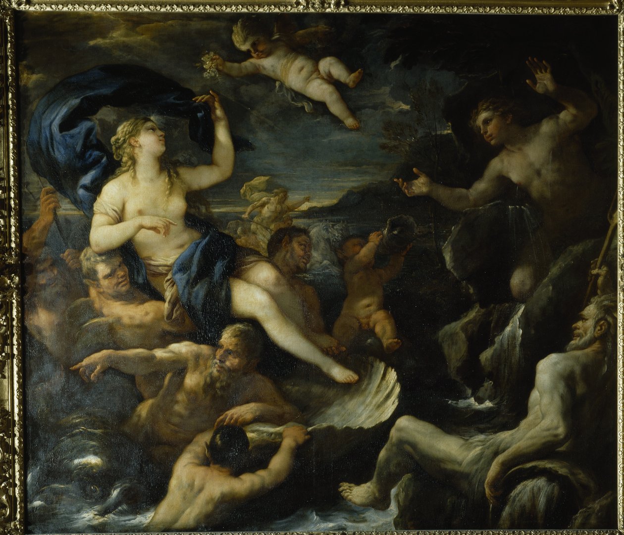 Acis og Galatea (olie på lærred) af Luca Giordano