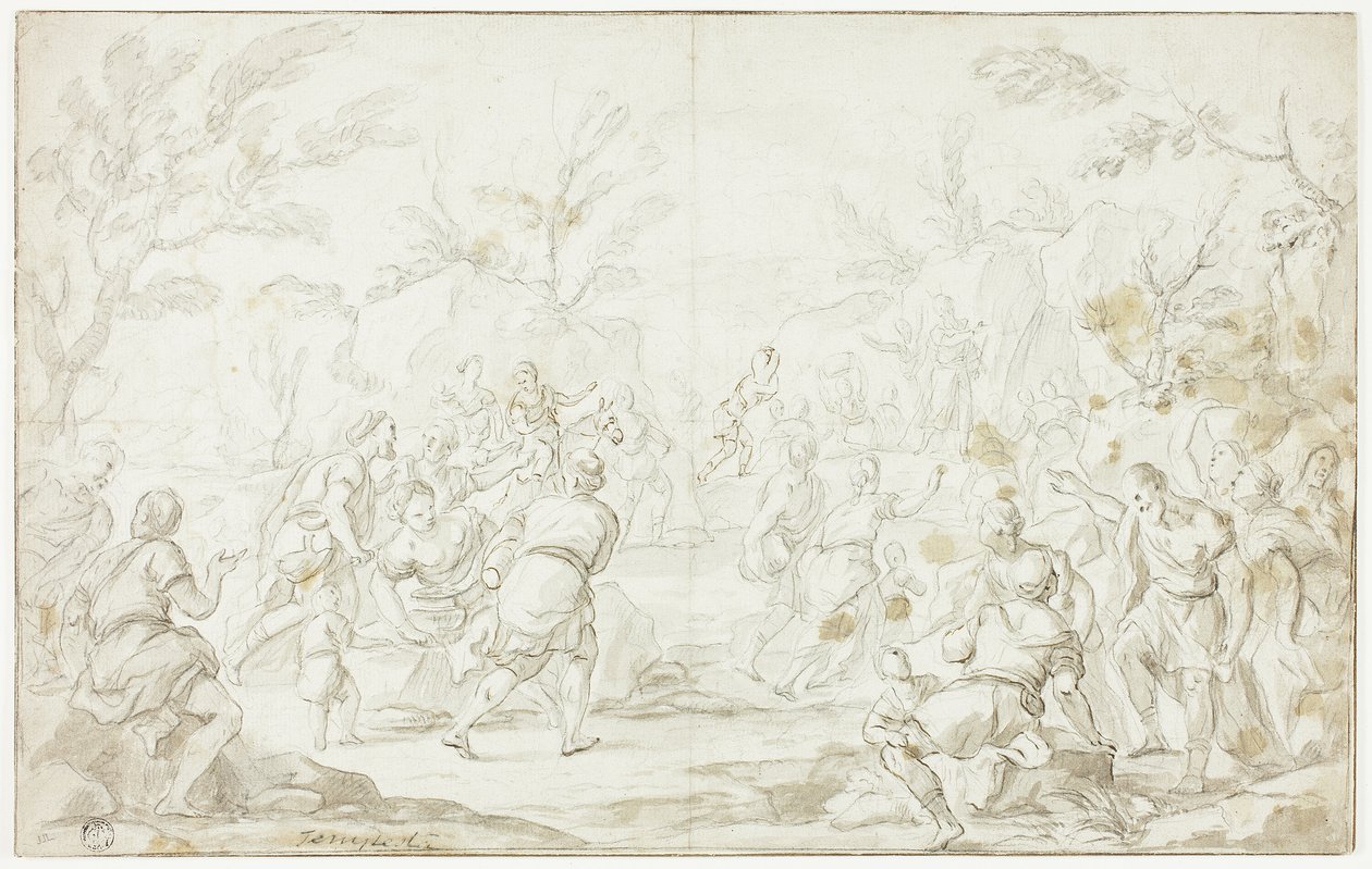 Moses slår på klippen af Luca Giordano