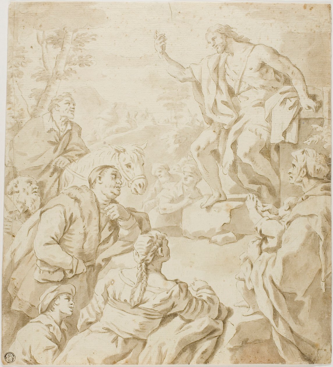 Johannes Døberens prædiken af Luca Giordano