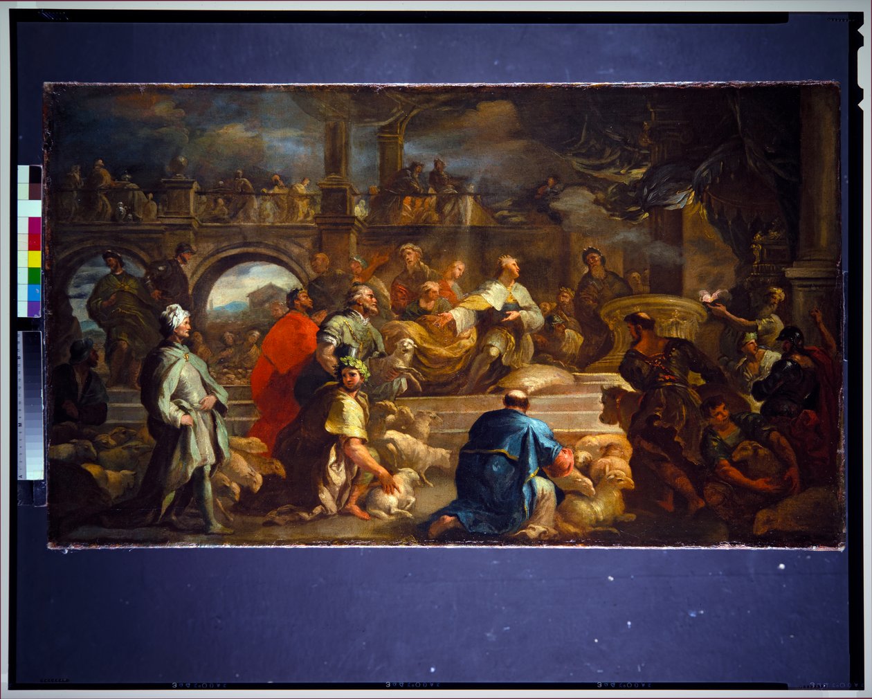 Salomon ofrer sig (lærred) af Luca Giordano