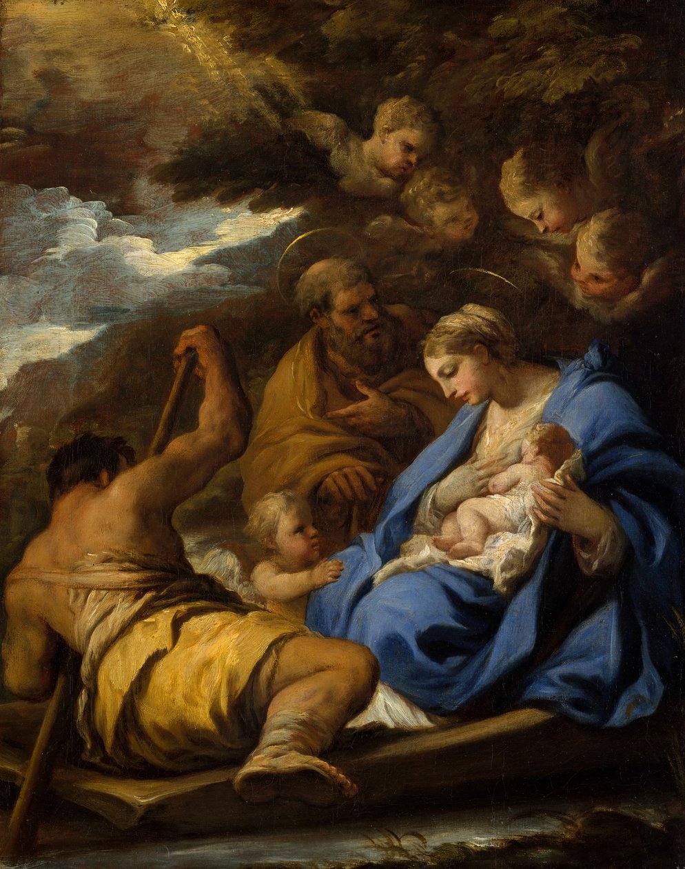 Flugten til Egypten. af Luca Giordano