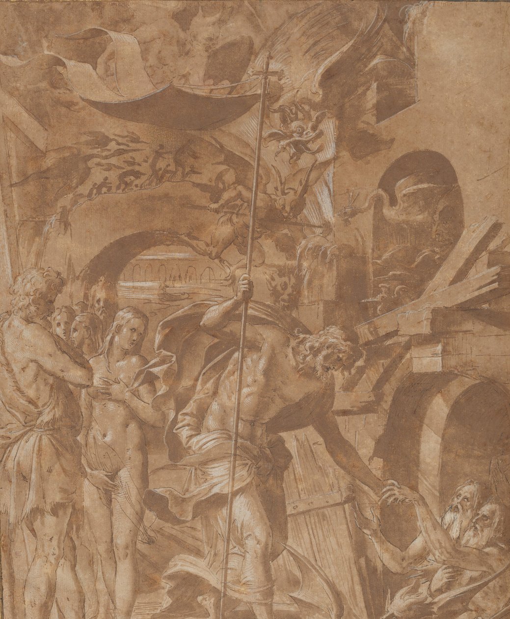 Kristus i Limbo, ca. 1547-48. af Luca Penni