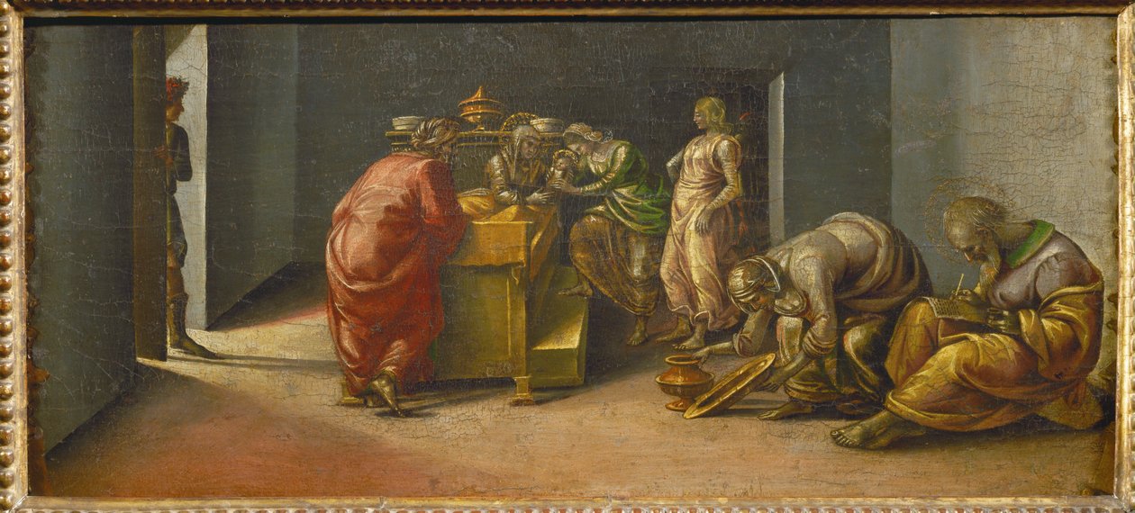 Johannes Døberens fødsel ... af Luca Signorelli
