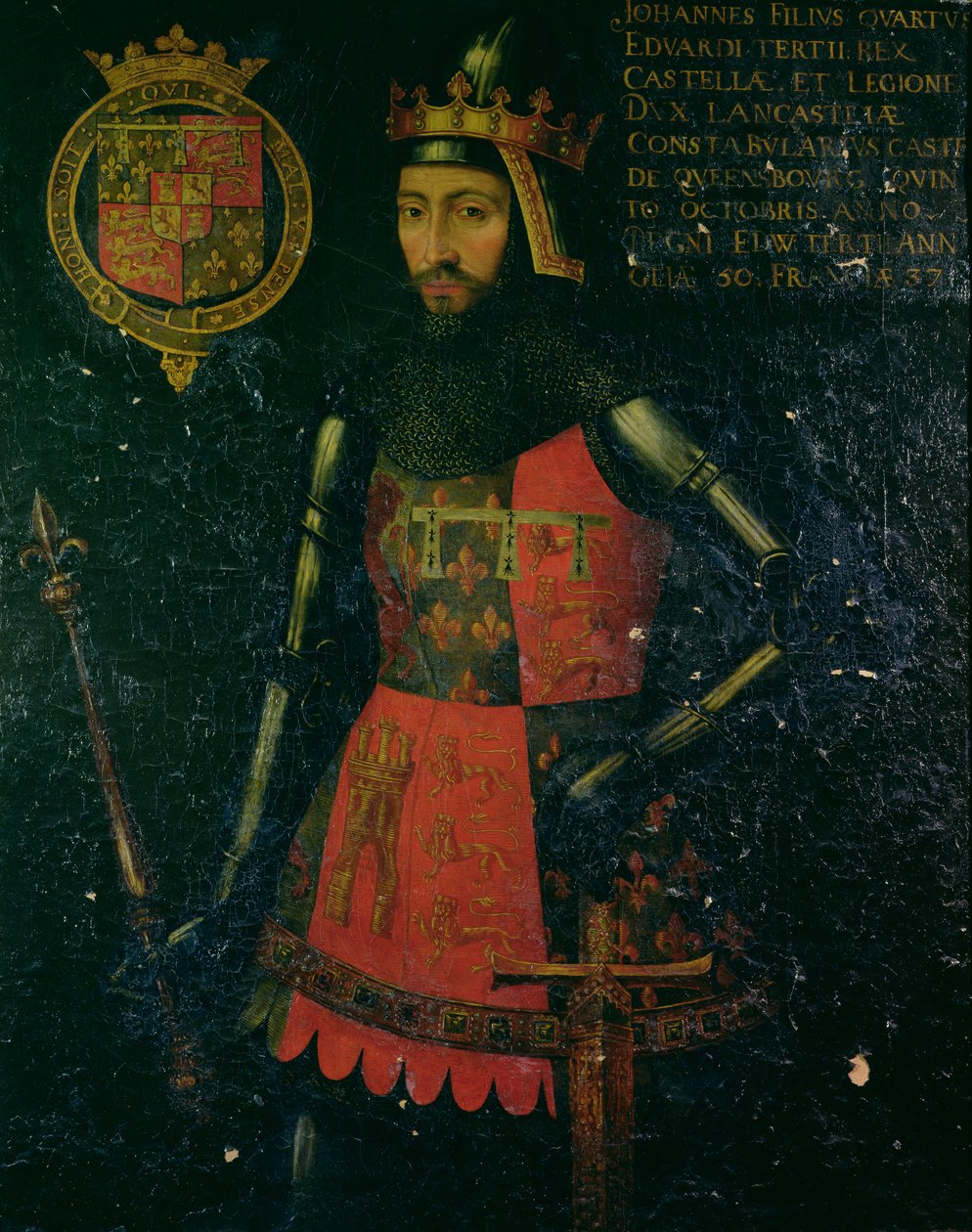 John of Gaunt, Duke of Lancaster (1340-99) (tempera på panel) af Lucas Cornelisz