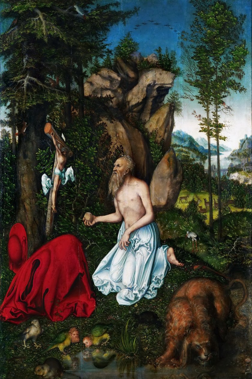 Sankt Jerome af Lucas Cranach the Elder
