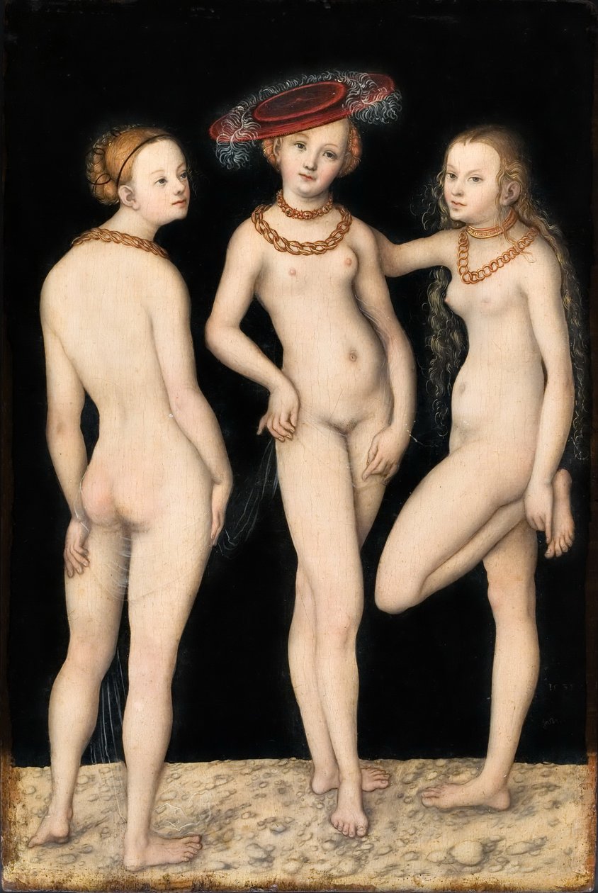 Drei Grazien af Lucas Cranach the Elder