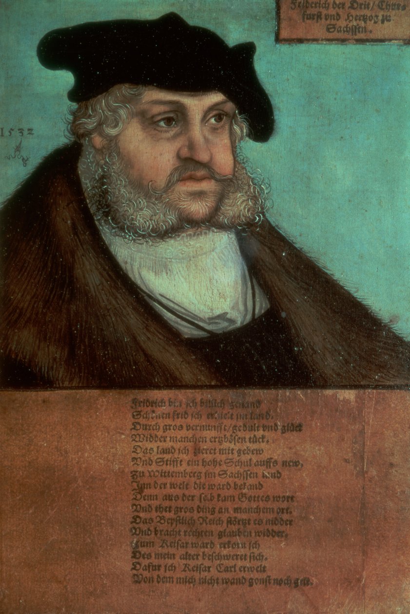 Friedrich III, den vise, kurfyrste af Sachsen af Lucas Cranach the Elder