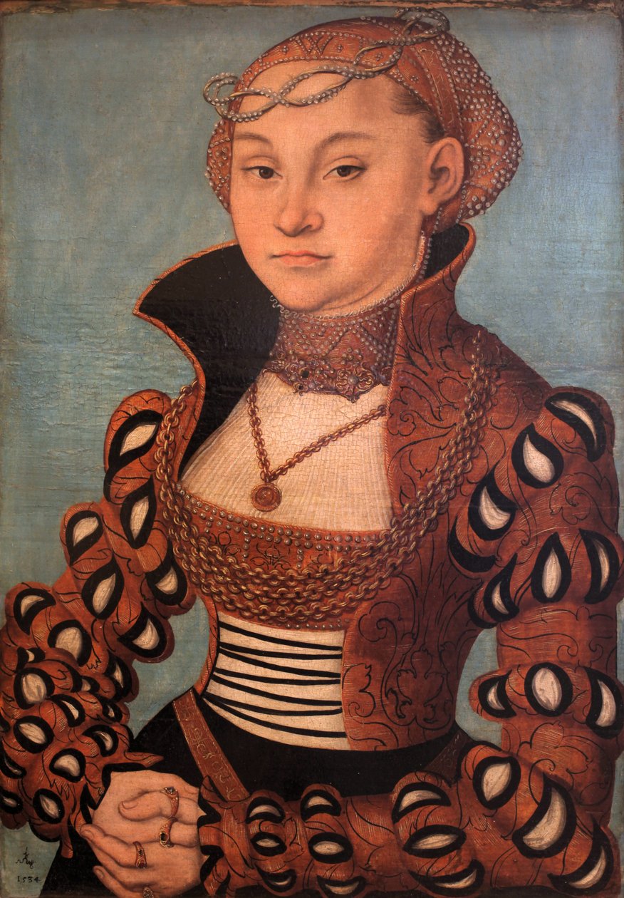 Portræt af en ædel saksisk dame af Lucas Cranach the Elder