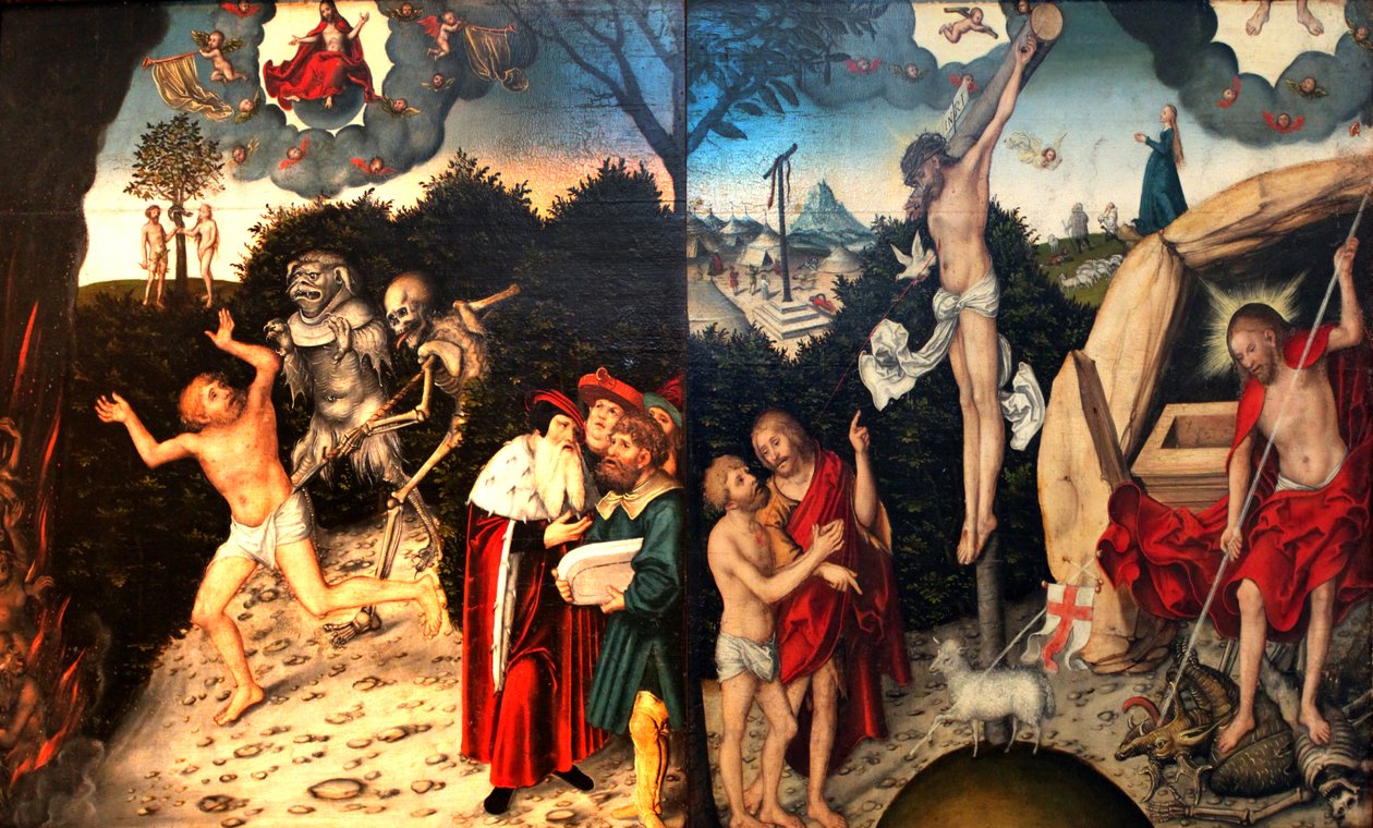 Allegori om lov og nåde af Lucas Cranach the Elder