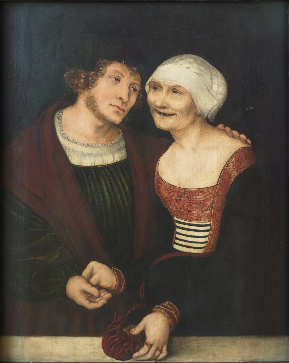 Ung mand og gammel kvinde af Lucas Cranach the Elder