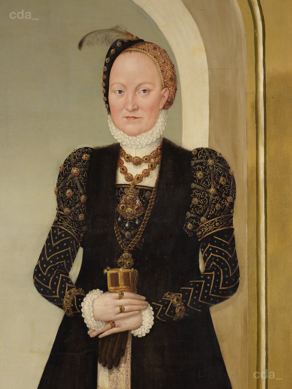 Portræt af Elektress Anna af Lucas Cranach the Younger  