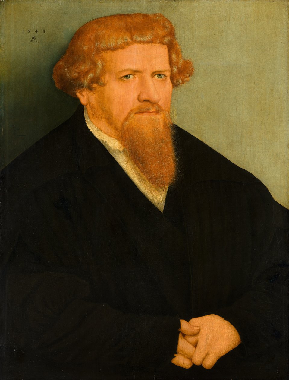 Portræt af en mand med et rødt skæg af Lucas Cranach the Younger  