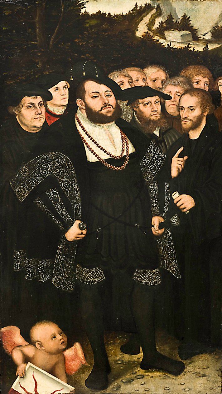 Martin Luther og Wittenberg -reformatorerne af Lucas Cranach the Younger