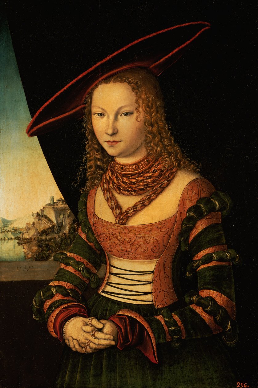 Portræt af en kvinde, 1526 af Lucas Cranach the Elder