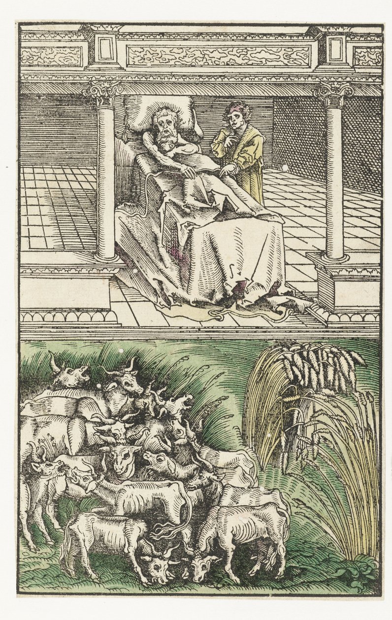 Josef fortolker Faraos drømme af Lucas Cranach