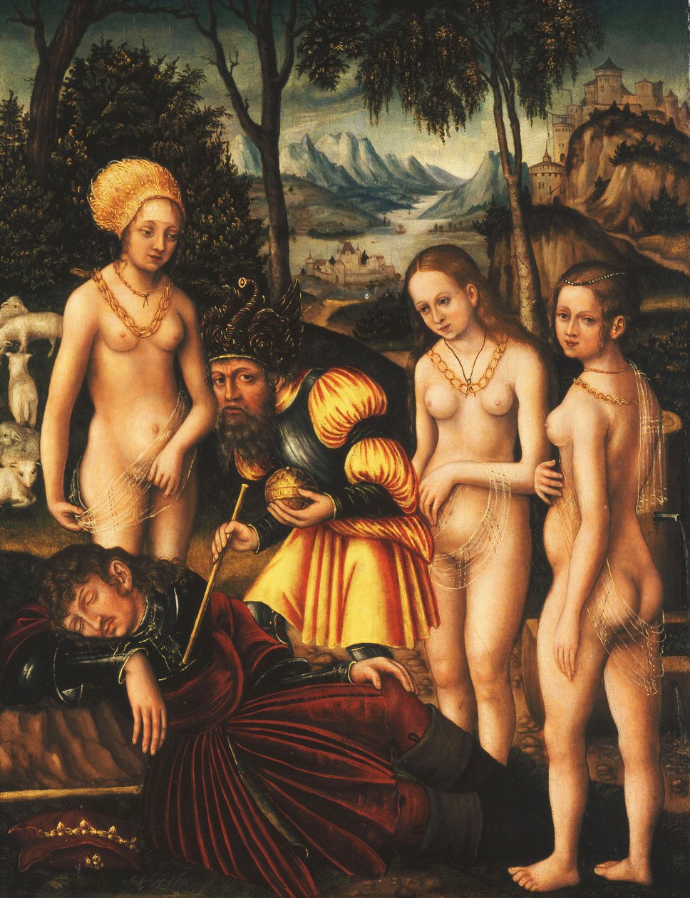 The Judgment of Paris, c.1507 af Lucas Cranach
