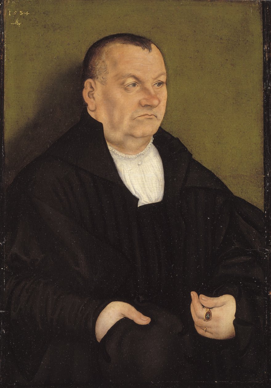 Portræt af en mand af Lucas Cranach d.Æ.
