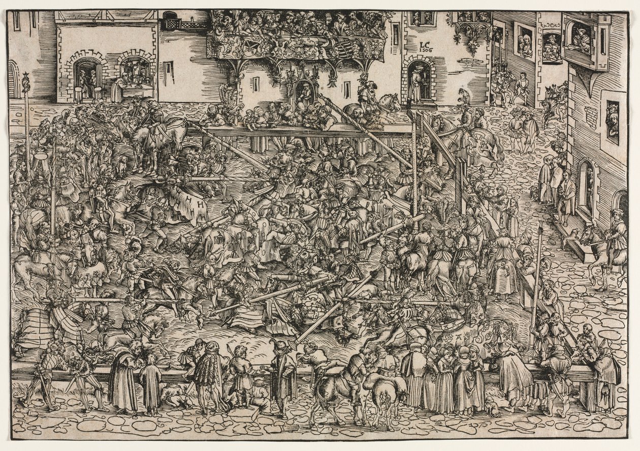 En turnering, 1506. af Lucas Cranach the Elder
