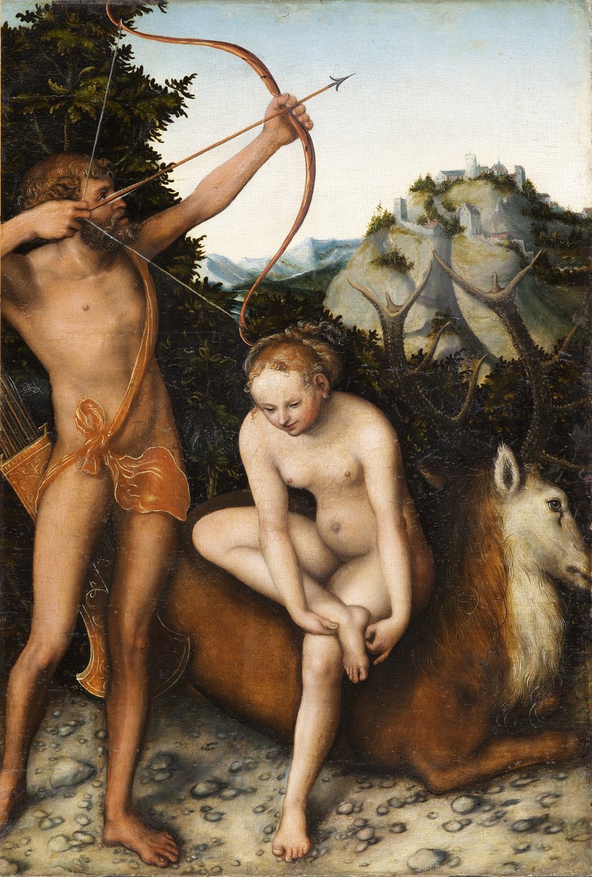 Apollon og Diana, ca 1530 af Lucas Cranach the Elder