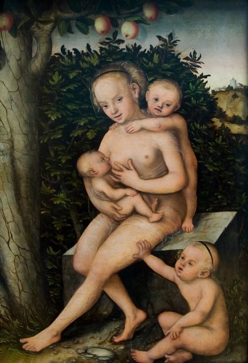 Caritas af Lucas Cranach the Elder