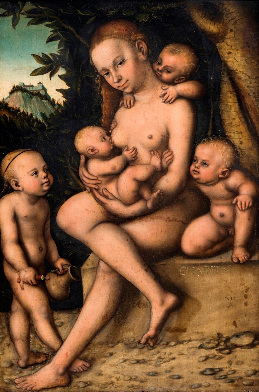 Velgørenhed, 1535. af Lucas Cranach the Elder