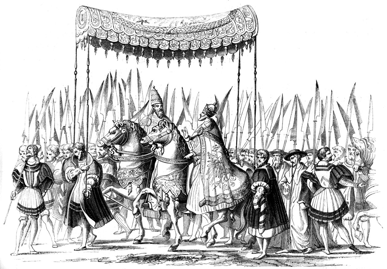 Kejserlig procession, 1529-1530 1849. af Lucas Cranach the Elder