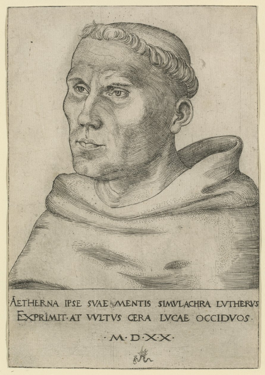 Luther som Augustinerbroder af Lucas Cranach the Elder