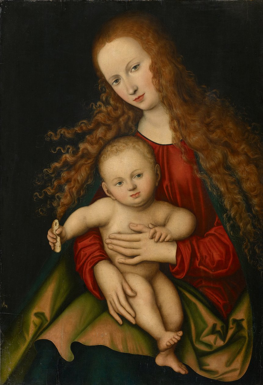 Madonna og barn, 1529. af Lucas Cranach the Elder