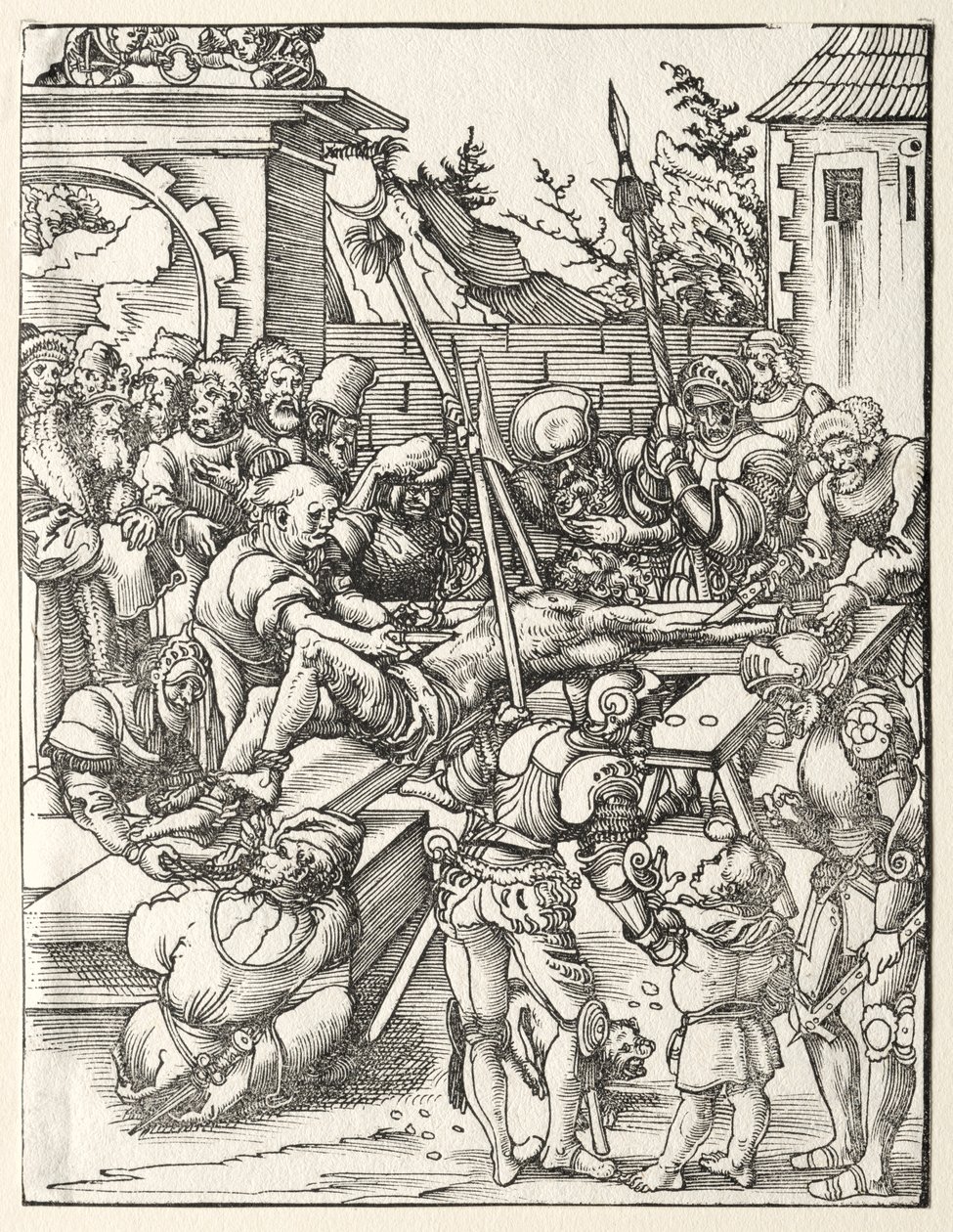 St. Bartholomews martyrium. af Lucas Cranach the Elder