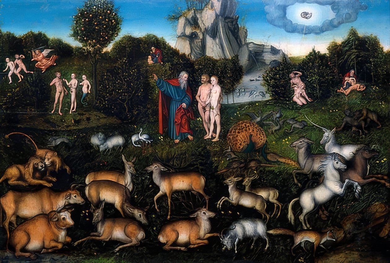 Paradis. 1530 af Lucas Cranach the Elder