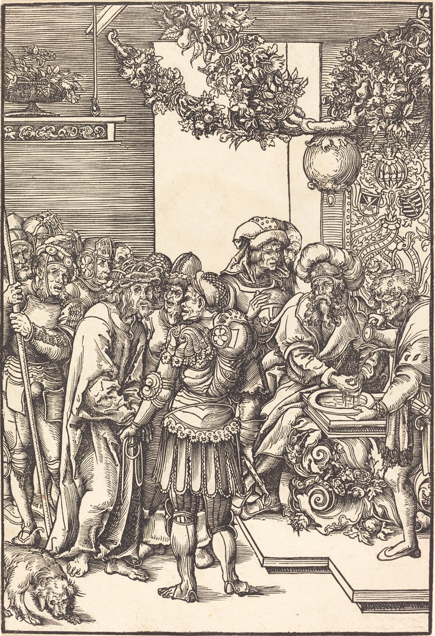 Pilatus vasker sine hænder af Lucas Cranach the Elder