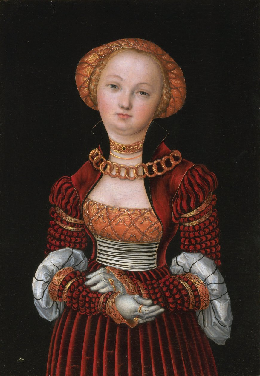 Portræt af en kvinde af Lucas Cranach the Elder