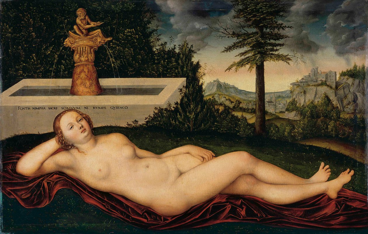 Forårsnymfe ved brønden af Lucas Cranach the Elder