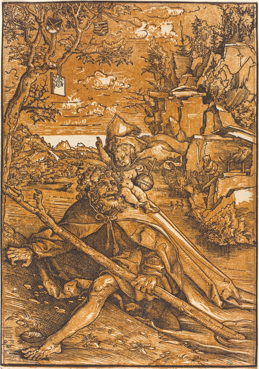 Sankt Christopher af Lucas Cranach the Elder