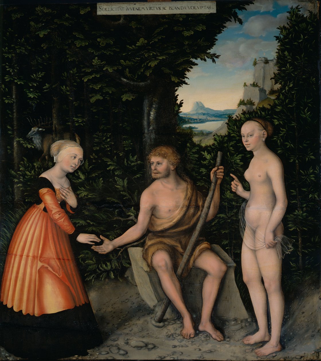 Valget af Herkules af Lucas Cranach the Elder