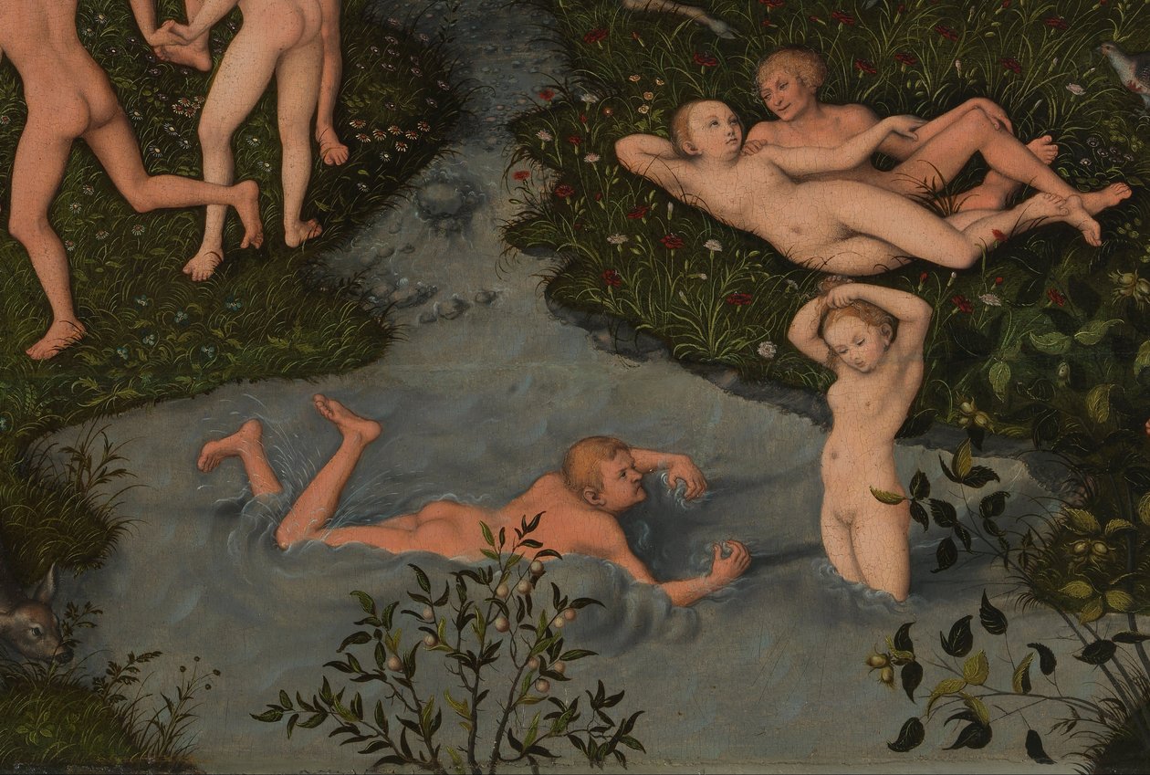Guldalderens detalje af Lucas Cranach the Elder