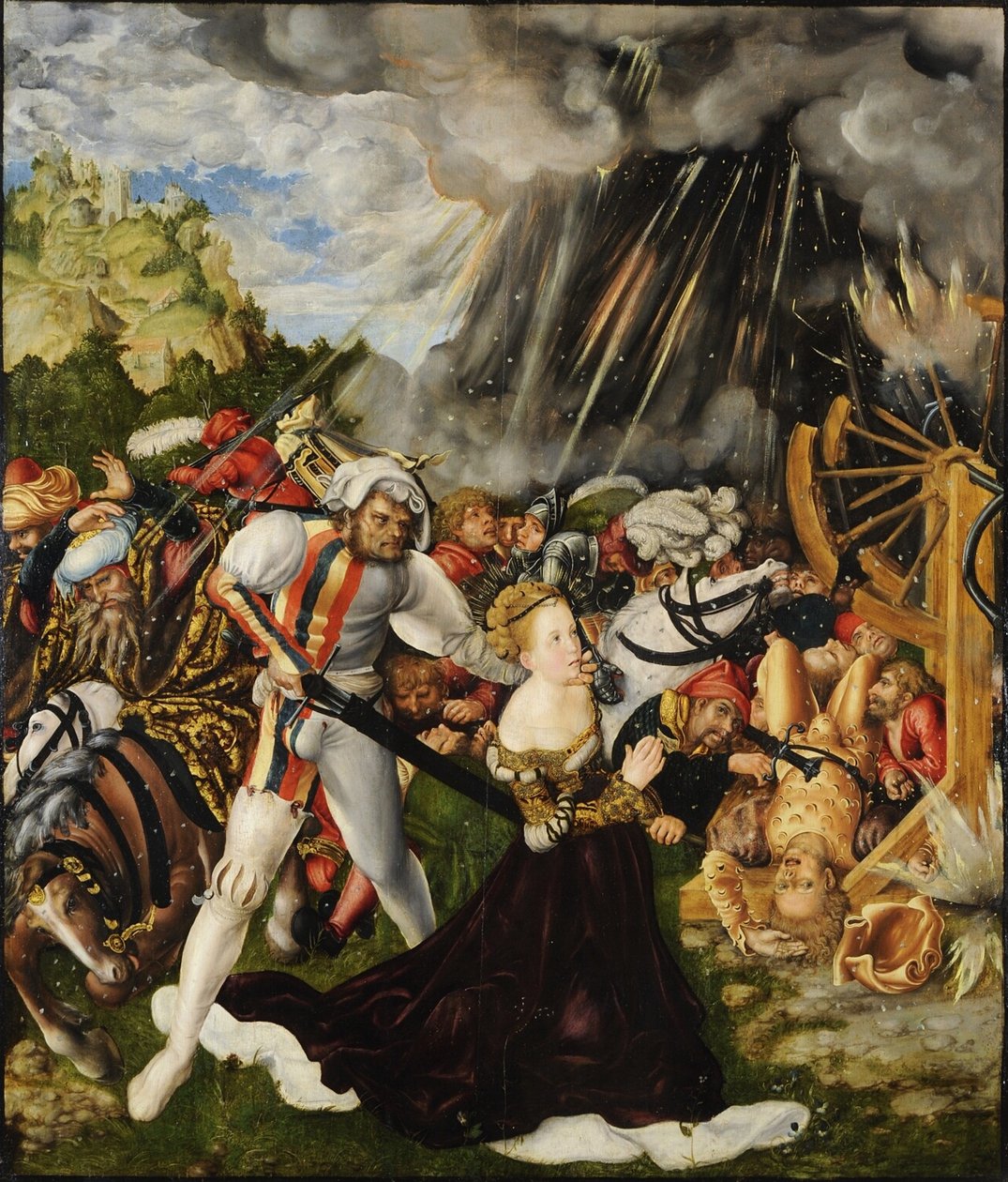 Sankt Katarinas martyrium af Lucas Cranach the Elder