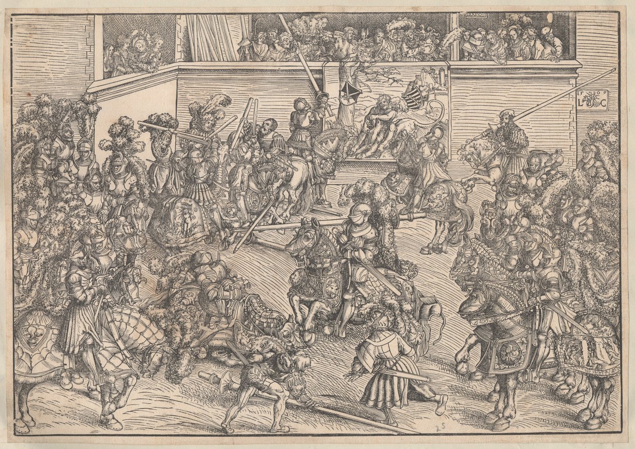 Turnering, 1509 af Lucas Cranach the Elder