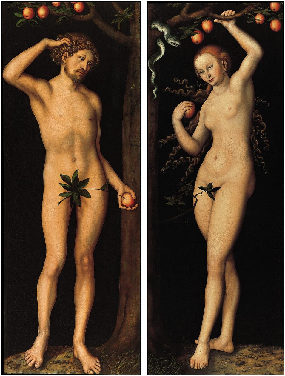 Ukrainsk:  Adam og Eva Adam og Eva af Lucas Cranach the Elder
