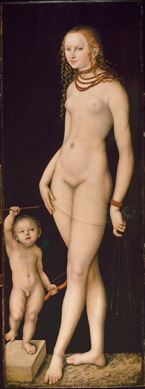 Venus and Cupid, ca 1530.dani af Lucas Cranach the Elder