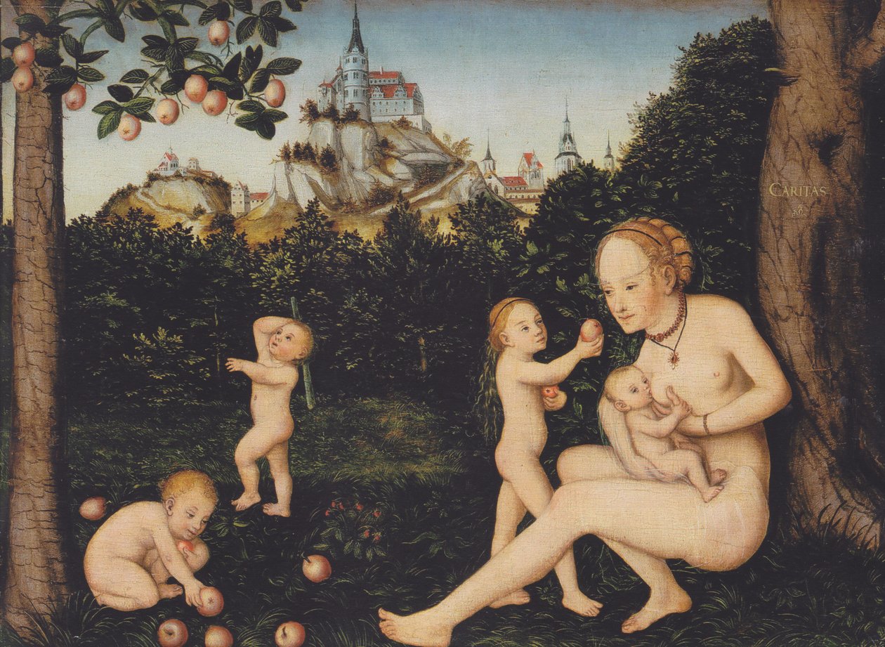 Velgørenhed af Lucas Cranach the Younger