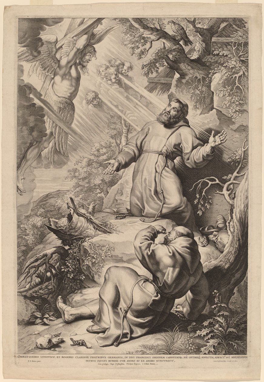 Saint Francis modtager Stigmata af Lucas Emil Vorsterman